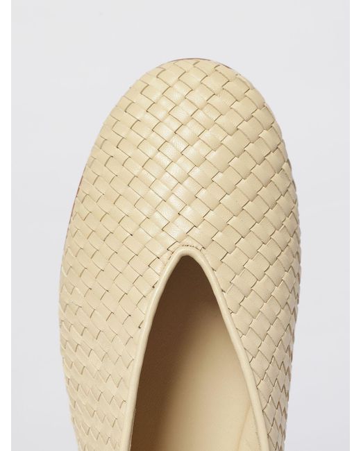 Bottega Veneta Natural Rosa Woven Leather Ballerinas