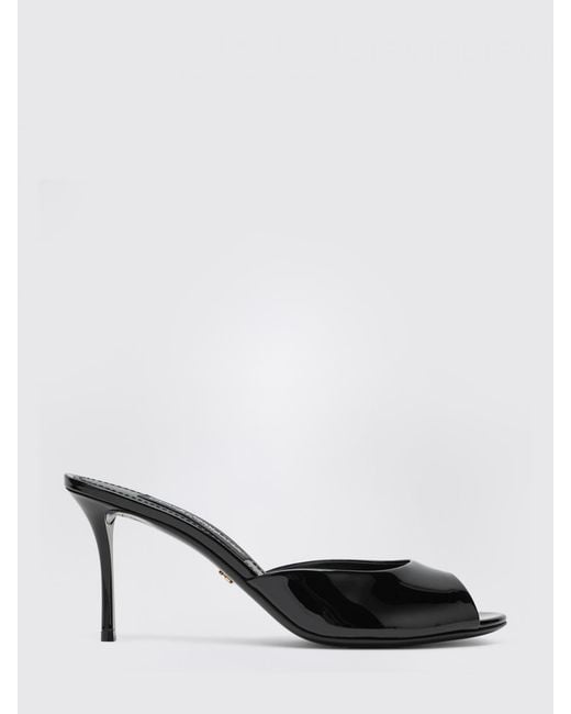 Dolce & Gabbana Black Dolce &Amp Gabbana Keira Patent Leather Mules