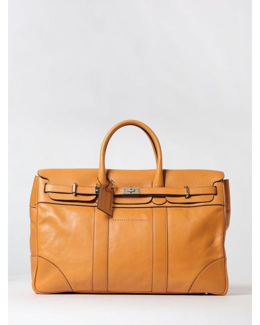 Brunello Cucinelli Orange Bag for men