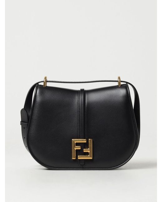 Borsa C'Mon in pelle con logo di Fendi in Black