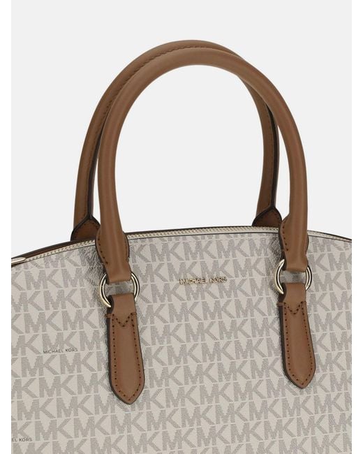 Michael Kors Natural Murphy Medium Signature Logo Handbag