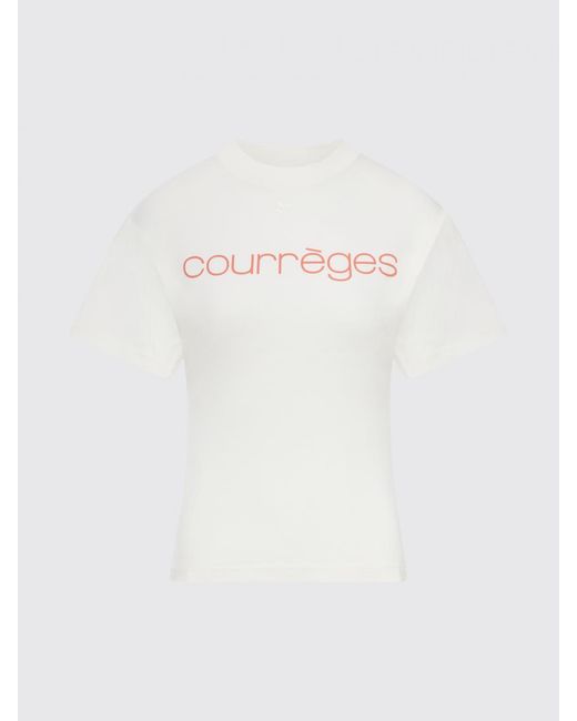 Courreges White CourrÈ Ges Cotton T-Shirts With Logo