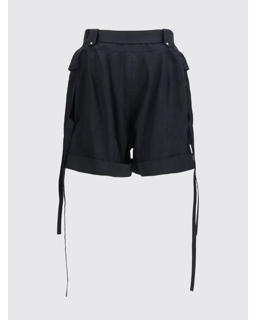McQueen Black Cotton Cargo Shorts