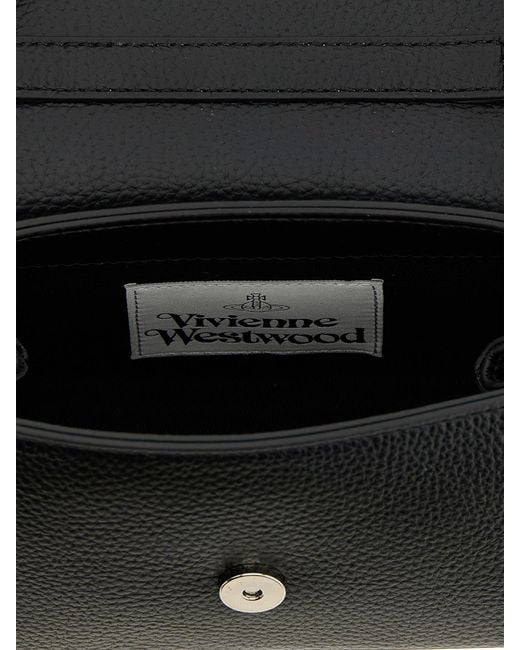 Vivienne Westwood Black Grained Faux Leather Bag