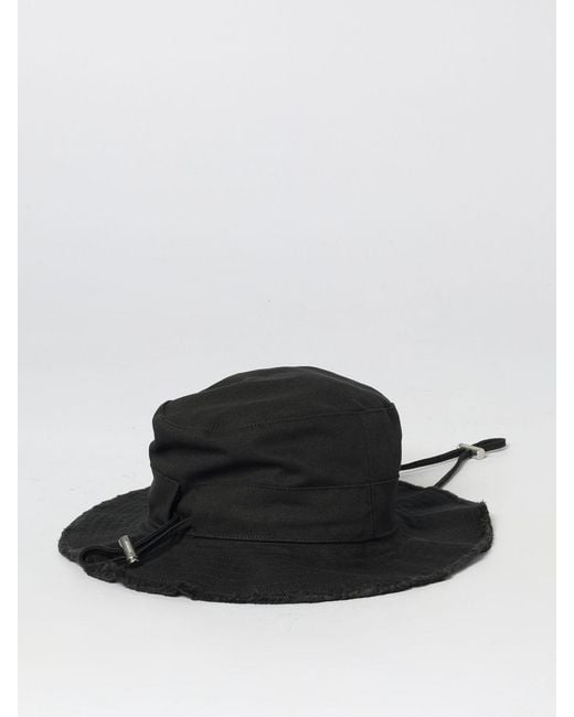 Jacquemus Black Le Bob Artichaut Cotton Twill Hat for men