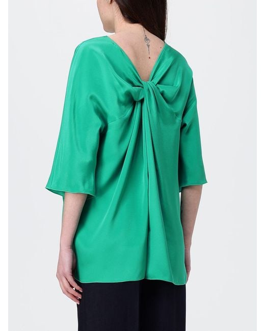 Max Mara Green Silk Blouse