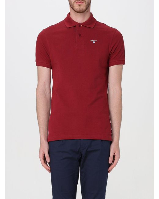 Barbour Red Polo Shirt for men