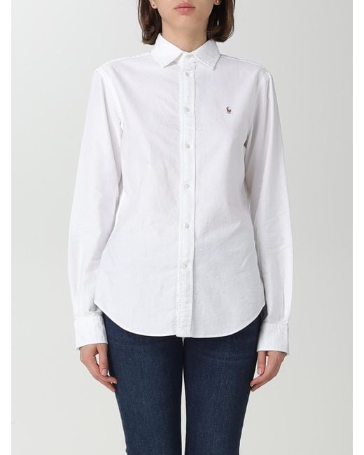 Polo Ralph Lauren White Camicia Oxford Classic-fit