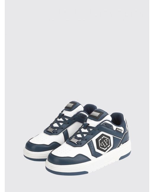 Philipp Plein White Runner Hexagon Predator Lace-Up Sneakers for men