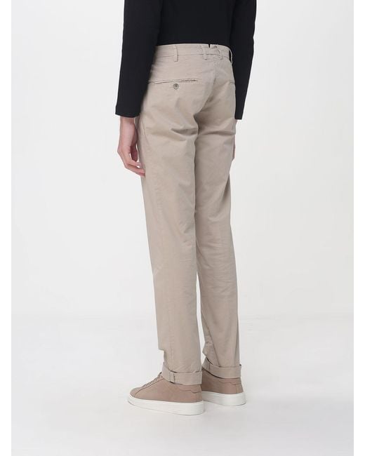 Mason's Natural Cotton Stretch Chino Trousers for men