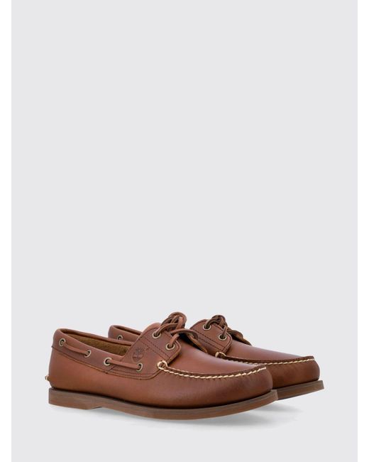 Timberland Brown Classic 2-Eye Leather Boat Shoes for men