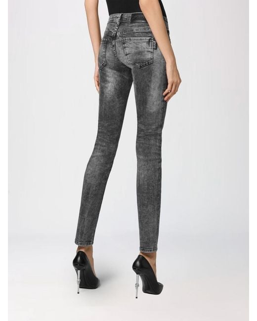 Philipp Plein Black Mid-Rise Skinny Stretch Denim Jeans