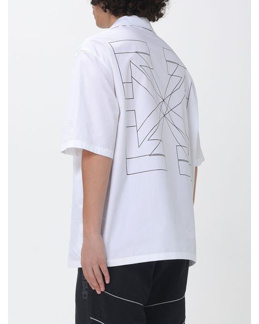 Off-White c/o Virgil Abloh White Casual Cotton Shirt With Arrow for men