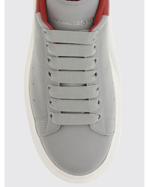 McQueen White Oversize Bicolor Calfskin Sneakers Alexander With Chunky Sole for men