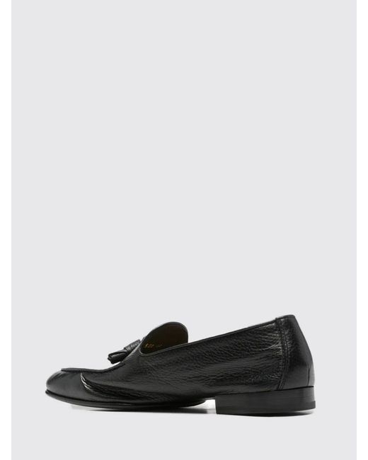 Doucal's White Hammered Leather Loafer With Tassels for men