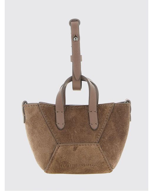 Brunello Cucinelli Brown Bc Duo Suede Bag