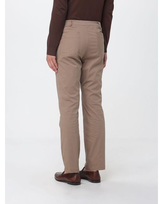 Brooksfield Natural Cotton Gabardine Chino Trousers for men