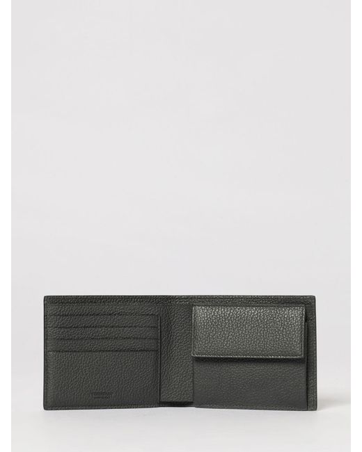 Ferragamo Gray Monogram Synthetic Leather Wallet for men