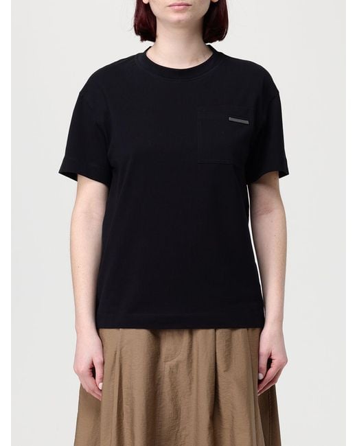Brunello Cucinelli Black Cotton T-Shirts