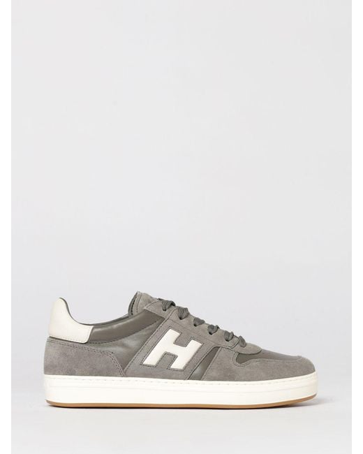 Hogan White H-Tv Suede Sneakers for men