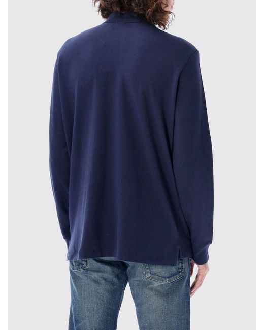 Polo Ralph Lauren Blue Basic Cotton Polo Shirt With Pony Logo for men