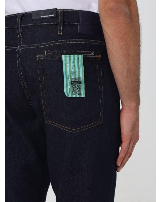 Paul Smith Blue Slim Fit Stretch Organic Cotton Jeans for men