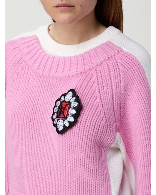 Maglia A Girocollo Con Stemma Gioiello di Marc Jacobs in Pink