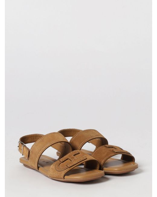 Hogan Brown Suede Sandal