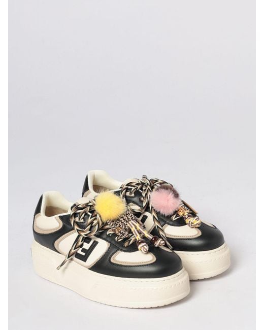Fendi Black Match Platform Sneakers