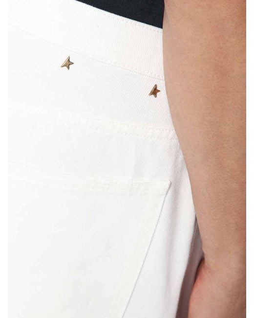 Golden Goose Deluxe Brand White Straight Denim Jeans for men