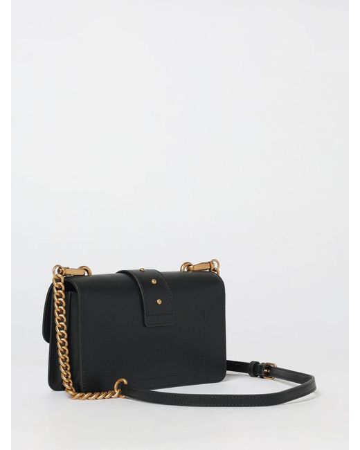 Pinko Black Love One Mini Leather Bag