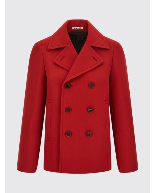 Auralee Red Trench Coat