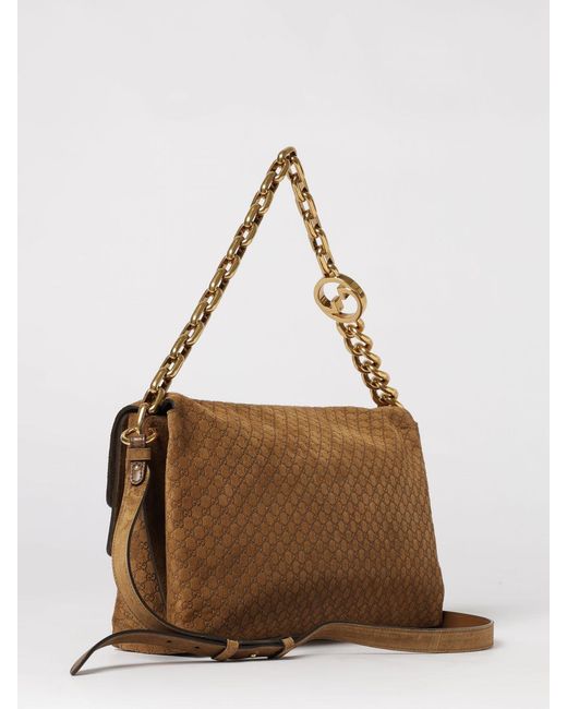 Gucci Brown Large Chain Shoulder Bag