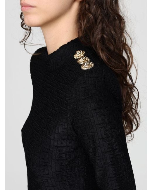 Balmain Black Knitted Top