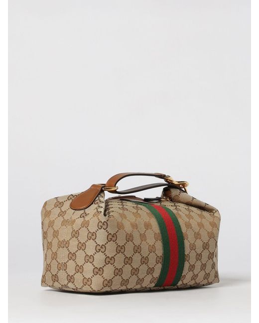 Gucci Brown Gg Jacquard Monogram Canvas Vanity Bag