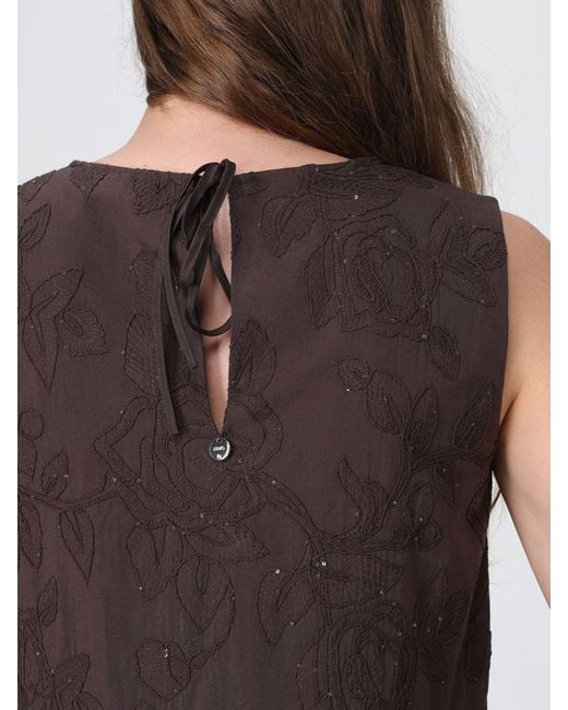 Liu Jo Purple Cotton Top With Sequins