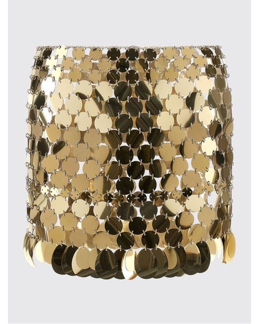 Rabanne Metallic Sequin Mini Skirt