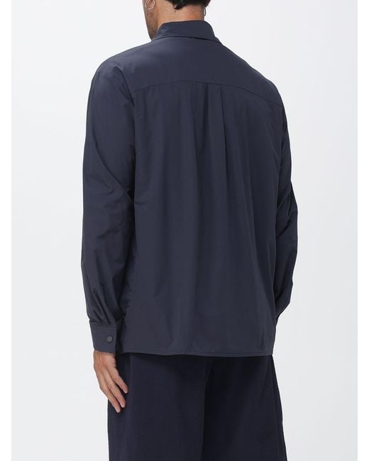 People Of Shibuya Blue Technical Fabric Shirt Jacket for men