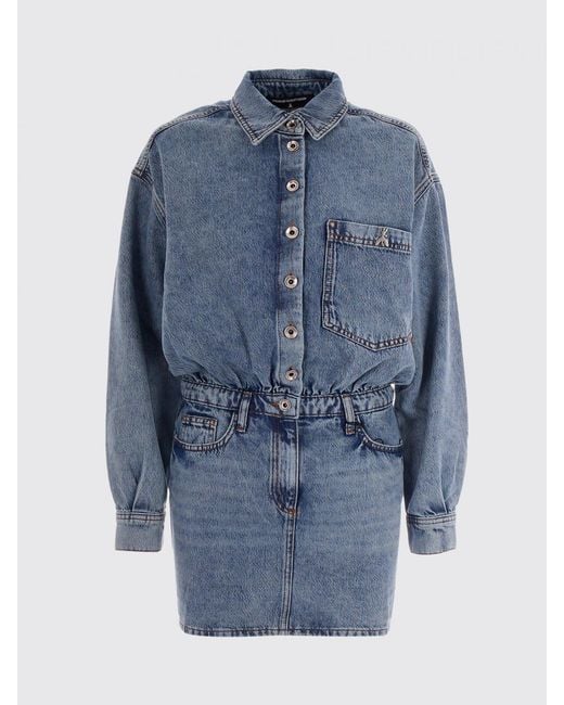 Patrizia Pepe Blue Denim Shirtdress