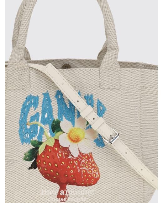 Ganni White Shoulder Bag