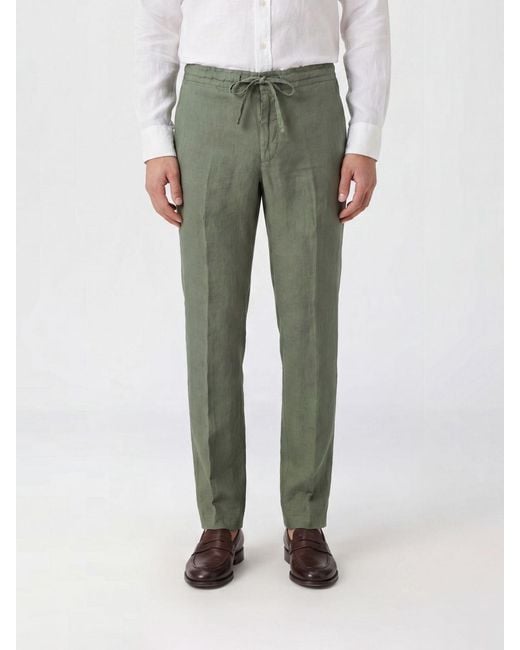120% Lino Green Pants for men
