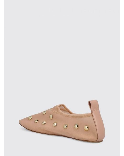 Chloé Natural Chlo&Eacute Rita Canvas Ballerinas With Studs
