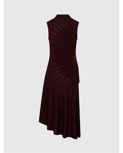 Alaïa Red Virgin Wool Midi Dress