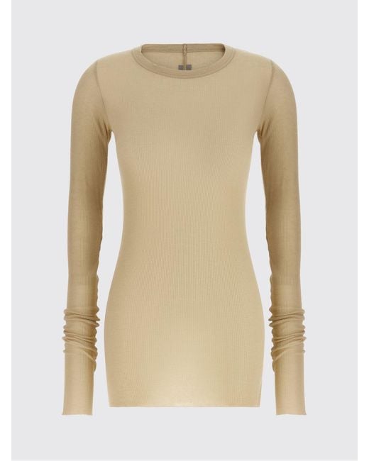 Rick Owens Blue Silk And Viscose Knit Top