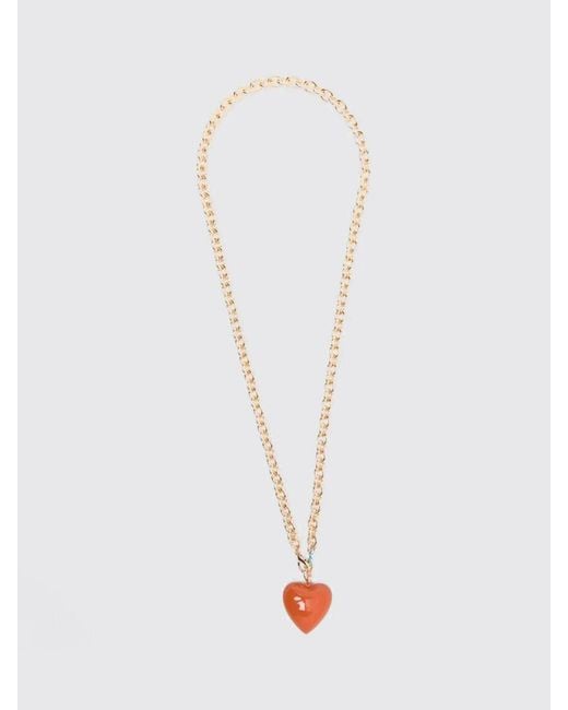 Roxanne Assoulin White Brass Necklace With Enamelled Charm
