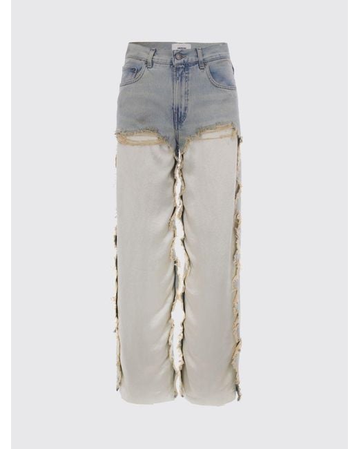 Jeans Bonnie De Pierna Ancha De Denim Satinado Haikure de color Blue