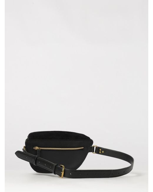 Jérôme Dreyfuss Black Lino Smooth And Suede Leather Belt Bag With Zip Closure