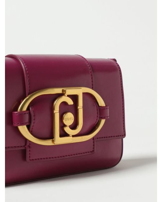 Borsa Adenia in pelle sintetica con placca logo in metallo di Liu Jo in Purple