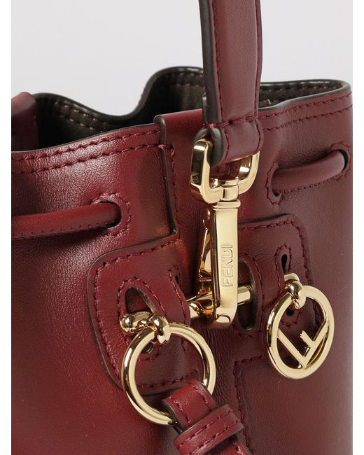 Fendi Red Mini Mon Tresor Nappa Leather Bag