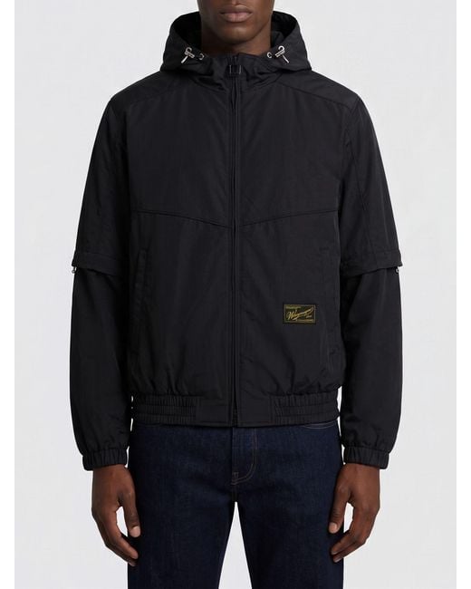 Wooyoungmi Blue Nylon Hooded Windbreaker for men